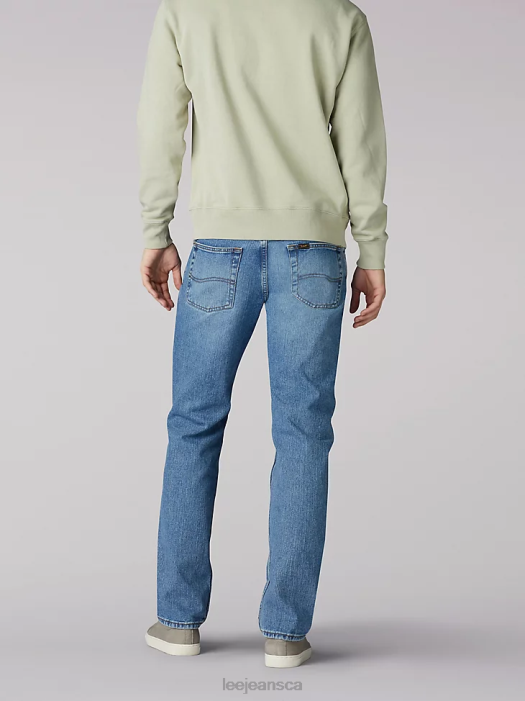 Lee Men 100% Cotton Regular Fit Straight Leg Jeans Vintage Stone Clothing 480T486 - Image 2