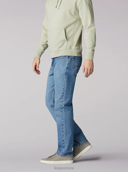 Lee Men 100% Cotton Regular Fit Straight Leg Jeans Vintage Stone Clothing 480T486 - Image 3