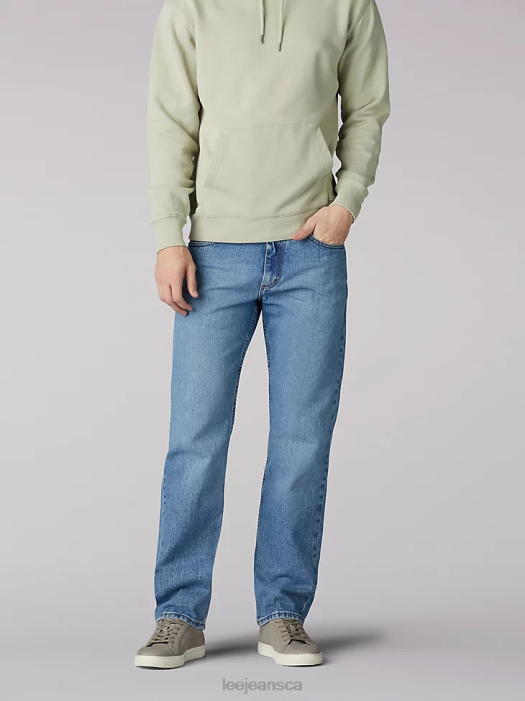 Lee Men 100% Cotton Regular Fit Straight Leg Jeans Vintage Stone Clothing 480T486 - Image 1