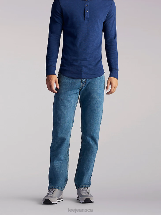 Lee Men 100% Cotton Regular Fit Straight Leg Jeans Wylie Clothing 480T504 - Image 1