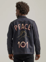 Lee Men 101 Peace Denim Overshirt Dry Clothing 480T905 - Image 2