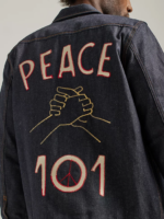 Lee Men 101 Peace Denim Overshirt Dry Clothing 480T905 - Image 3