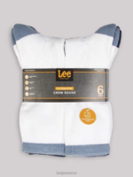 Lee Men 6-Pack Crew Sock White Accessory 480T1174 - Image 2