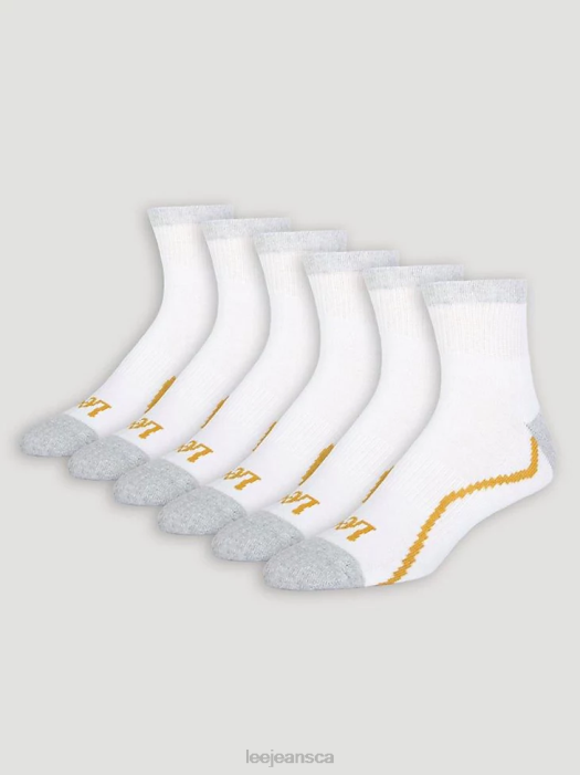 Lee Men 6-Pack Quarter Length Sock White Accessory 480T1169 - Image 1