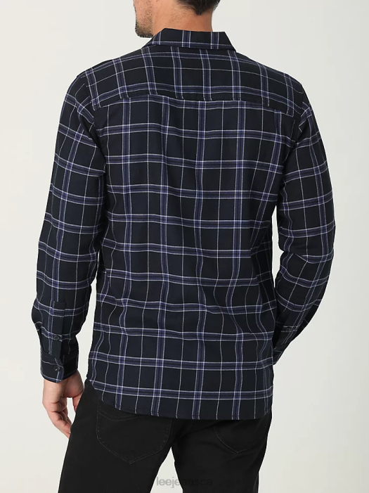 Lee Men All Purpose Classic Stretch Button Down Shirt Unionall Plaid Clothing 480T948 - Image 2