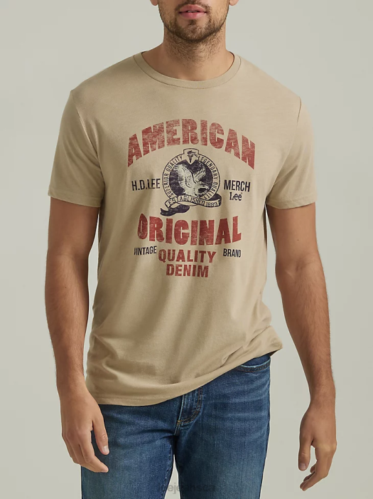 Lee Men American Original Eagle Graphic Tee Trenchcoat Clothing 480T883 - Image 1