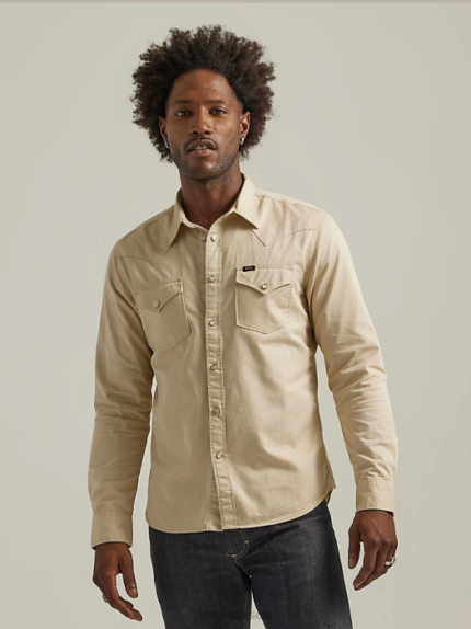 Lee Men European Collection - 101 Western Shirt Alabaster Clothing 480T931