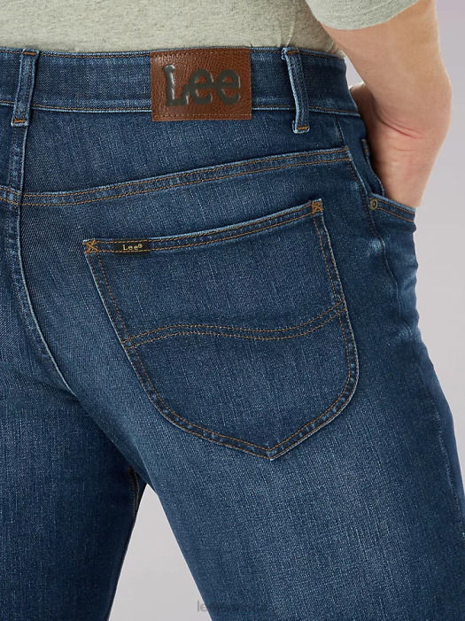 Lee Men Extreme Motion 4-Way Stretch Slim Straight Jean Royal Pain Clothing 480T632 - Image 4