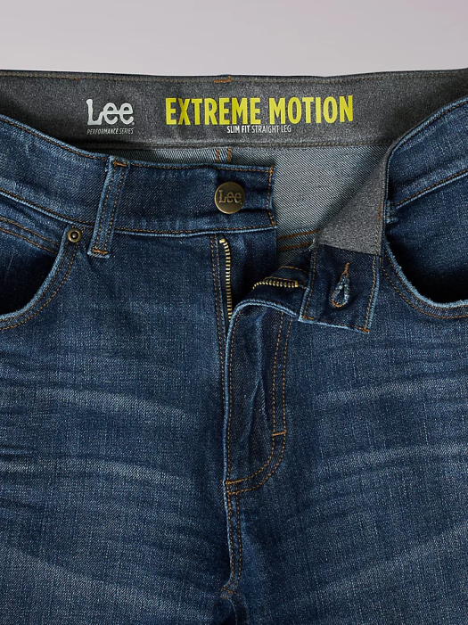 Lee Men Extreme Motion 4-Way Stretch Slim Straight Jean Royal Pain Clothing 480T632 - Image 6