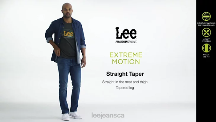 Lee Men Extreme Motion 4-Way Stretch Straight Tapered Jean Bucket Clothing 480T637 - Image 8