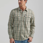 Lee Men Extreme Motion All Purpose Thin Line Button Down Shirt Stone Mill Plaid Clothing 480T925