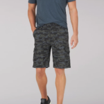 Lee Men Extreme Motion Crossroads Short Black Camo Clothing 480T1014