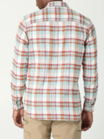 Lee Men Extreme Motion MVP Classic Stretch Plaid Button Down Shirt Charred White Smoke Plaid Clothing 480T920 - Image 2