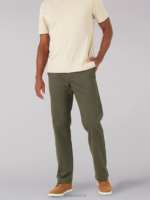 Lee Men Extreme Motion MVP Straight Fit Flat Front Pant Forest Clothing 480T743