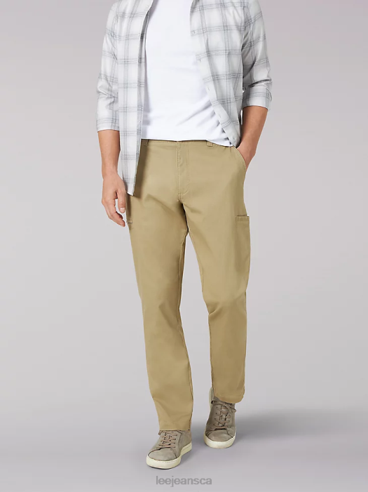 Lee Men Extreme Motion Relaxed Fit Cargo Pant British Khaki Clothing 480T829 - Image 1
