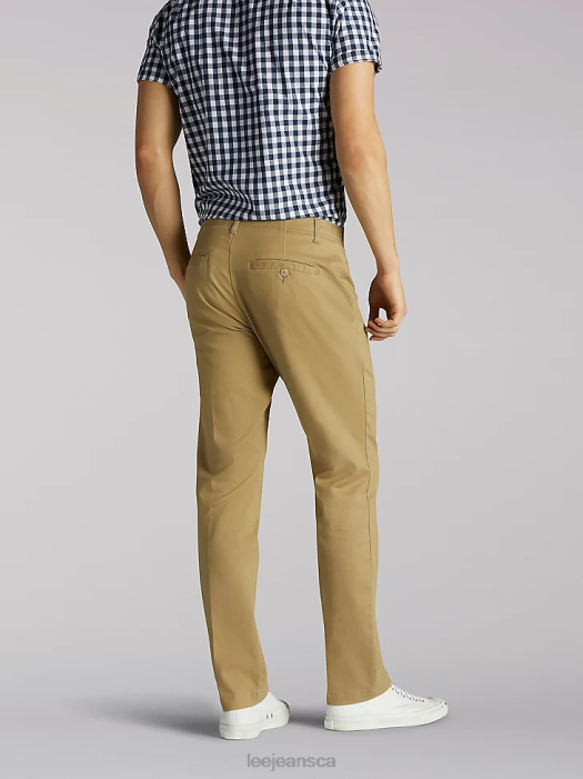 Lee Men Extreme Motion Slim Fit Khaki Pant Taupe Clothing 480T762 - Image 2