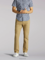 Lee Men Extreme Motion Slim Fit Khaki Pant Taupe Clothing 480T762