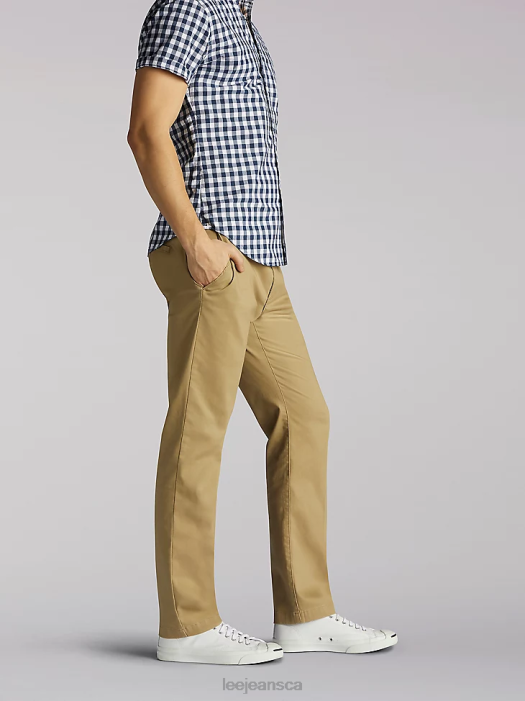 Lee Men Extreme Motion Slim Fit Khaki Pant Taupe Clothing 480T762 - Image 3