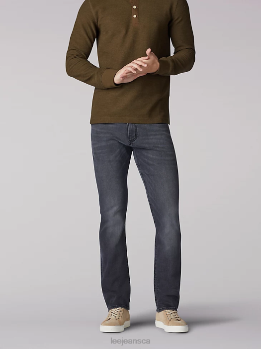 Lee Men Extreme Motion Slim Straight Leg Jeans Lead Grey Clothing 480T549 - Image 1