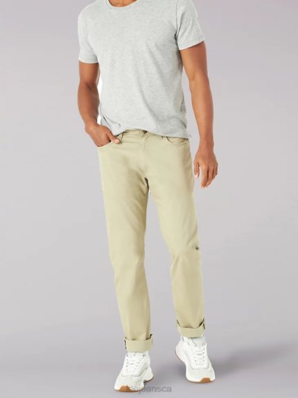 Lee Men Extreme Motion Super Soft Straight Fit Twill Jean Pebble Clothing 480T643