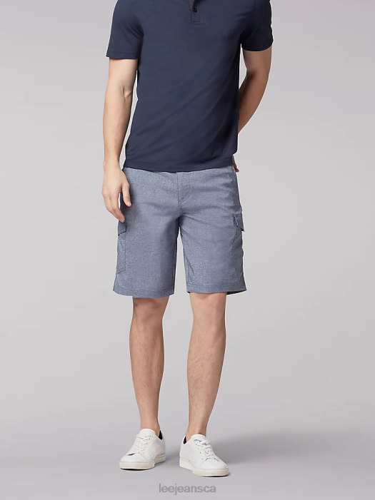 Lee Men Extreme Motion Tech Cargo Short Dark Denim Heather Clothing 480T1034 - Image 1