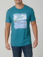 Lee Men Great Lakes Race Graphic Tee Teal Heather Clothing 480T845