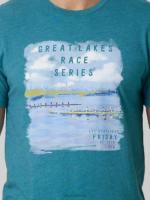 Lee Men Great Lakes Race Graphic Tee Teal Heather Clothing 480T845 - Image 3
