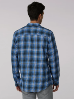 Lee Men Heritage All Purpose Plaid Button Down Shirt Charcoal Clothing 480T944 - Image 2