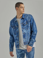 Lee Men Heritage Boxy Trucker Jacket Marble Clothing 480T1121 - Image 5