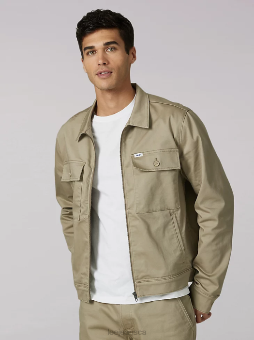 Lee Men Heritage Chetopa Boxy Jacket KC Khaki Clothing 480T1146 - Image 2