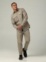 Lee Men Heritage Chetopa Double Pocket Button Down Shirt KC Khaki Clothing 480T952 - Image 4