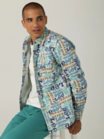 Lee Men Heritage Double Pocket Button Down Shirt Chetopa Print Clothing 480T950 - Image 3