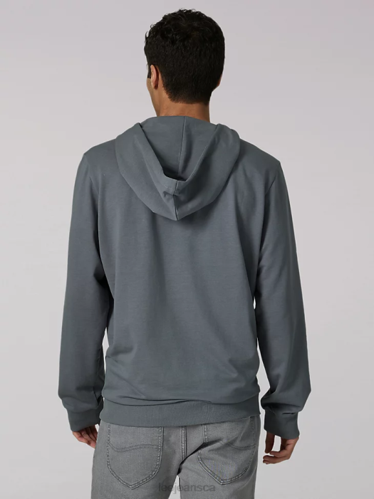 Lee Men Heritage Graphic Crafted With Purpose Hoodie Charcoal Gray Clothing 480T956 - Image 2