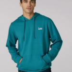 Lee Men Heritage Graphic Crafted With Purpose Hoodie Midway Teal Clothing 480T957