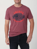 Lee Men Heritage Hardwork Graphic Tee Burgundy Heather Clothing 480T843