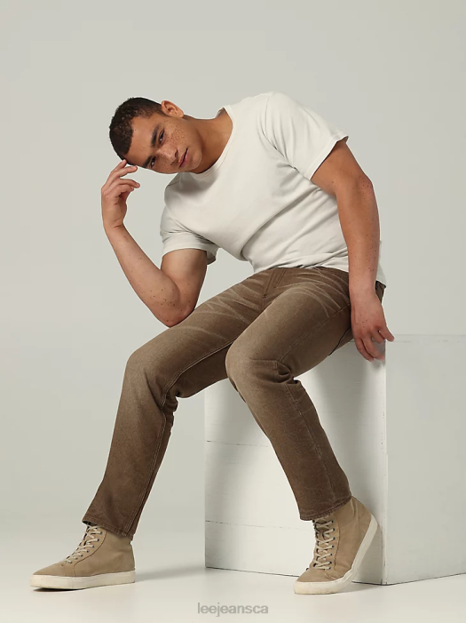 Lee Men Heritage Regular Straight Jean Brown Clothing 480T623 - Image 4