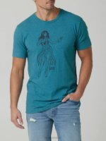 Lee Men Hula Graphic Tee Teal Heather Clothing 480T840