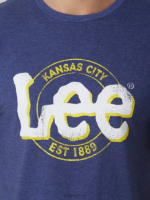 Lee Men Kansas City Graphic Tee Denim Heather Clothing 480T853 - Image 3