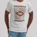 Lee Men Legendary Quality Graphic Tee Marshmallow Clothing 480T873