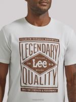 Lee Men Legendary Quality Graphic Tee Marshmallow Clothing 480T873 - Image 3