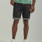 Lee Men Legendary Regular Fit 5- Pocket Short Washed Black Clothing 480T1074