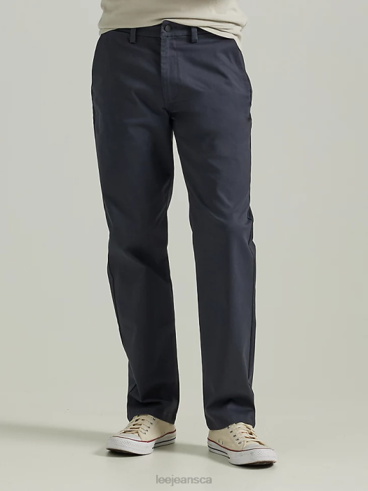Lee Men Legendary Relaxed Straight Flat Front Pant Navy Clothing 480T715 - Image 1