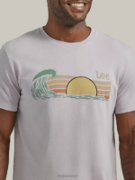 Lee Men Ocean View Graphic Tee Deep Fog Clothing 480T839 - Image 3