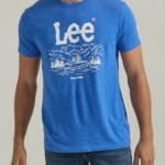 Lee Men Outdoor Lifestyle Graphic Tee Beaucoup Blue Clothing 480T878