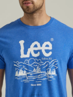 Lee Men Outdoor Lifestyle Graphic Tee Beaucoup Blue Clothing 480T878 - Image 3