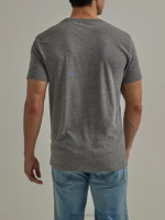 Lee Men Oval Jeans Graphic Tee Graphite Heather Clothing 480T877 - Image 2