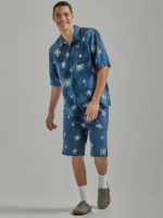 Lee Men Oversized Floral Resort Shirt Rivet Navy Floral Clothing 480T894 - Image 6