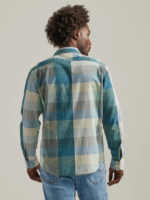 Lee Men Relaxed Fit Plaid Worker Shirt Ecru Clothing 480T910 - Image 2