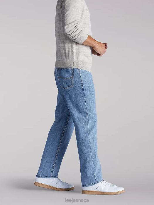 Lee Men Relaxed Fit Straight Leg Jeans Worn Light Clothing 480T567 - Image 3