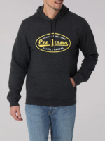 Lee Men Service Patch Hoodie Jet Black Clothing 480T955